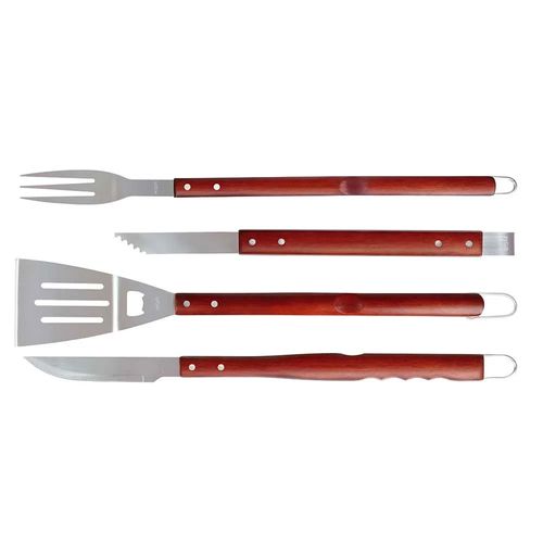 Conjunto Churrasco 4 Peças 3311 Cabos Compridos Mor