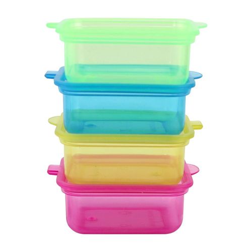 Conjunto De 8 Mini Potes Retangulares De Plástico Ck4315 Clink