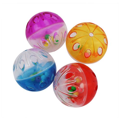 Brinquedo Para Gato Bola Com Guizo 4 Peças Pet-108 Etilux