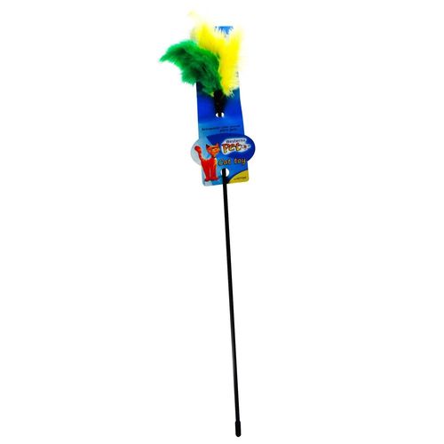 Brinquedo Para Gatos Vareta Com Pena Etilux
