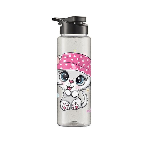 Garrafa Squeeze De Plástico Gata Glitter 750ml Bandeirante