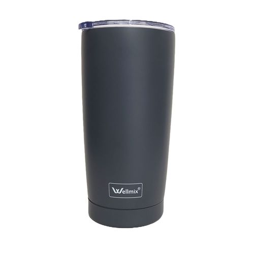 Copo Térmico 500ml Com Tampa Inox Cinza Wellmix