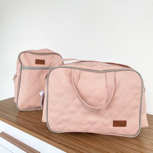 Kit Bolsa Maternidade (bolsa e mochila) Rosa Juliana Art Baby