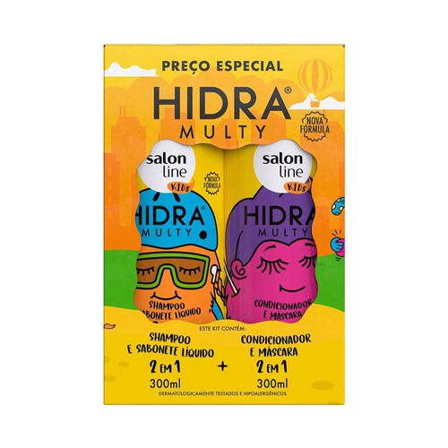 Shampoo   Condicionador Hidra Multy Kids 300ml Salon Line