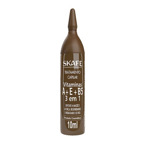 Tratamento Capilar Vitaminas 3 Em 1 A+E+B5 10ml Skafe