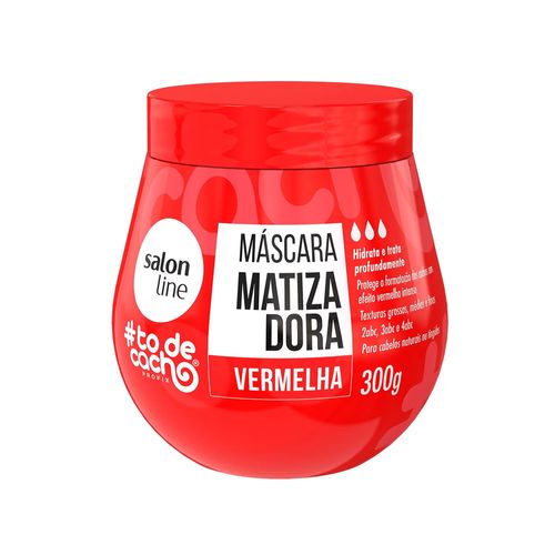 Máscara de Hidratação Matizadora Vermelha 300g #todecacho Salon Line