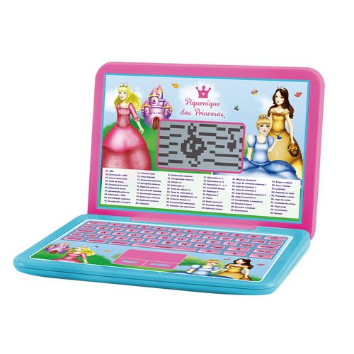 Laptop 60 Atividades Bilingue Princesas DM Toys