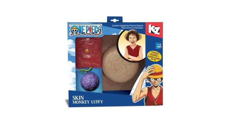 Fantasia One Piece Luffy Chapéu de Palha com Colete em Promoção na