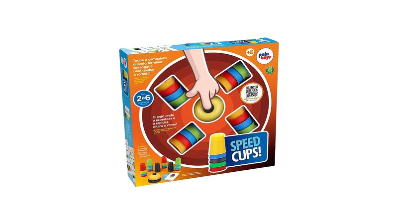 Jogo Brinquedo Infantil Speed Cups Copos Coloridos E Cartas - PAKITOYS -  Jogo Bingo Infantil - Magazine Luiza