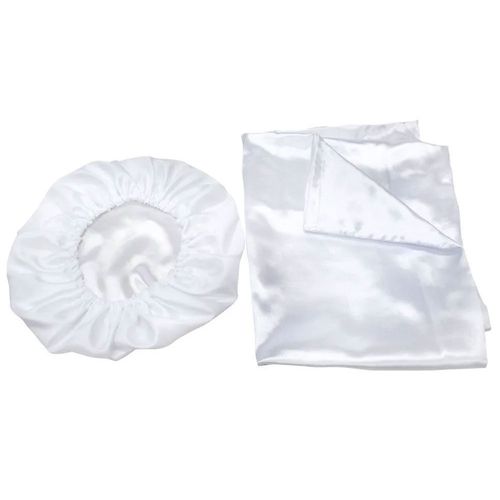 Touca E Fronha De Cetim Anti-frizz Para Cabelos Santa Clara