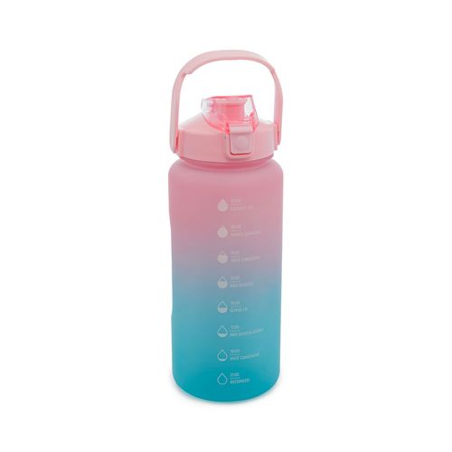 Garrafa Squeeze Em Policarbonato Degradê Rosa E Azul 2 Litros Lyor