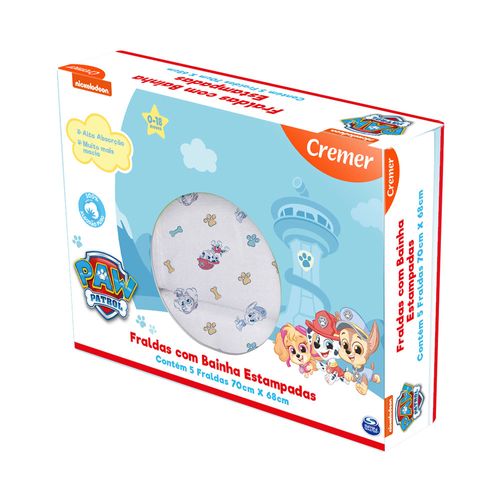 Fralda De Pano Estampada Luxo Patrulha Canina Cremer