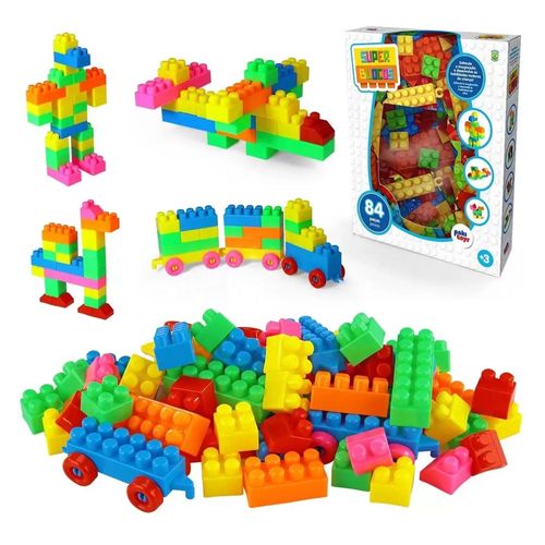 Super Blocos 84 Peças Paki Toys