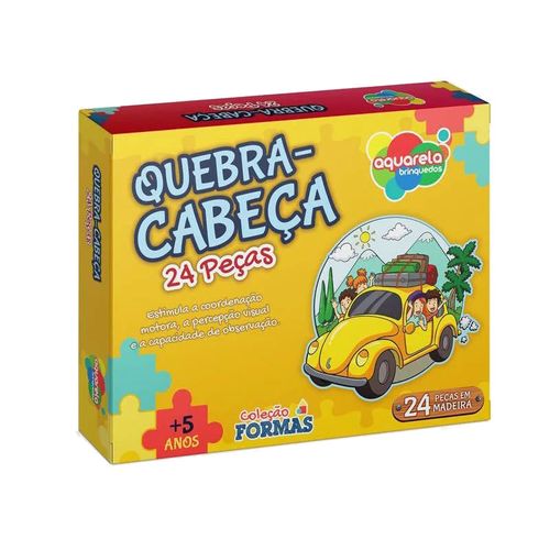 Quebra Cabeça 24 Peças Partiu Férias 140 Aquarela