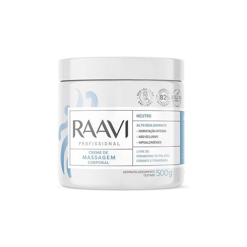 Creme De Massagem Neutro Corporal 500g Raavi