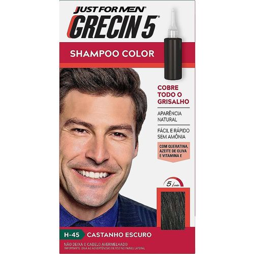 Shampoo Tonalizante Castanho Escuro Grecin 5