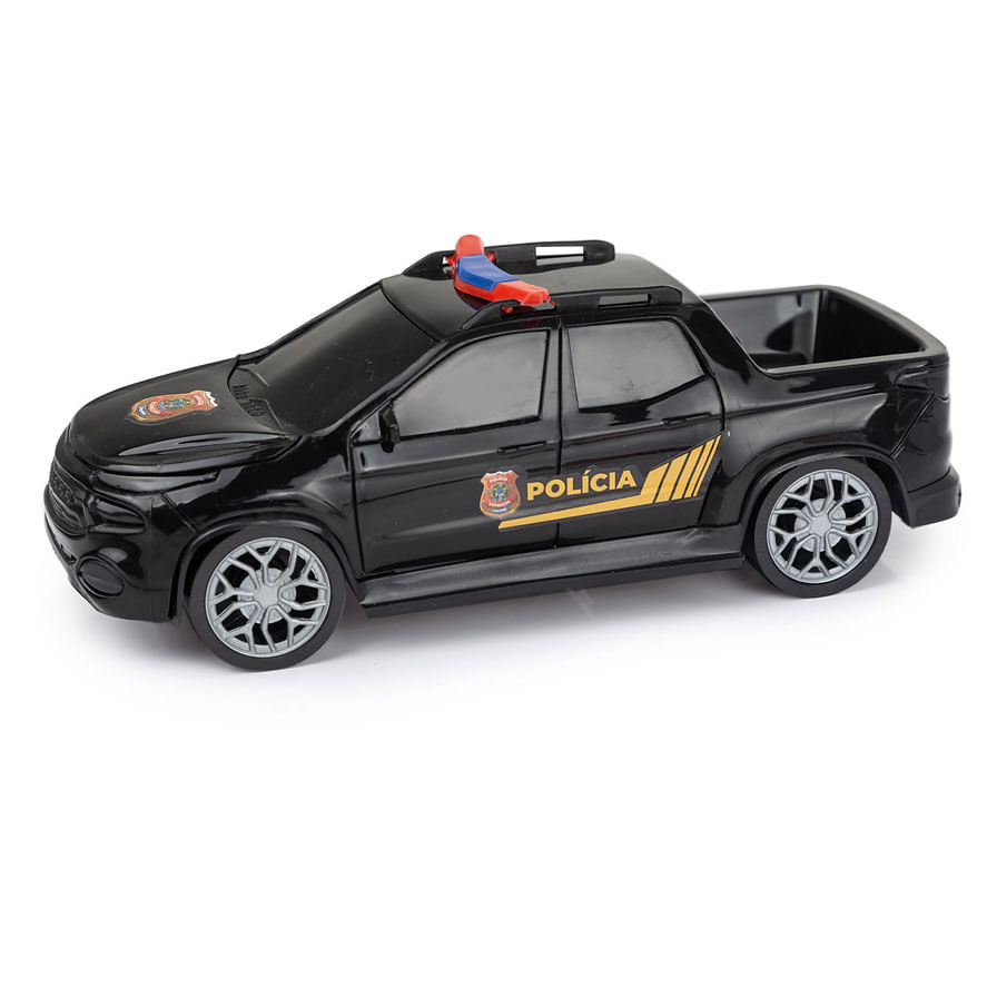 Caminhão de brinquedo Truck Polícia Preto Bs Toys - Pedagógica