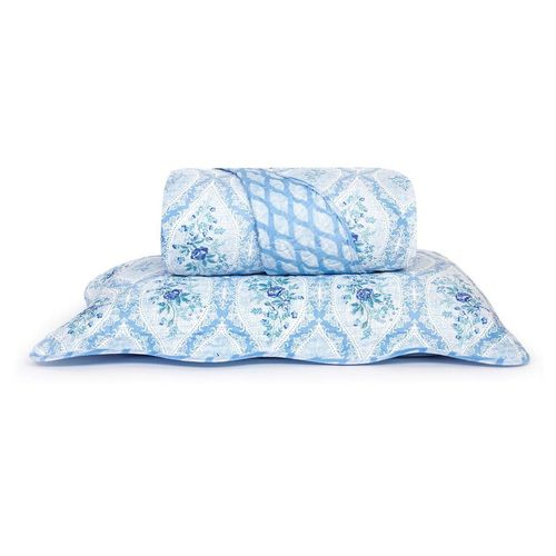 Kit Colcha Casal Acqua Micromatelassê Royal Arabesque 3 Peças Santista