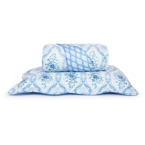 Kit Colcha Queen Acqua Micromatelassê Royal Arabesque 3 Peças Santista