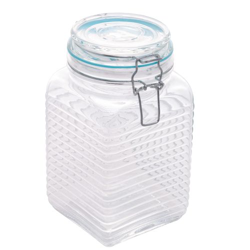 Pote Hermético De Vidro Com Silicone 1,3 Litros Sem Linha Lyor