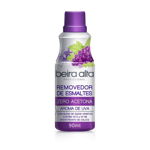 Removedor De Esmaltes Zero Acetona Aroma Uva 90Ml Beira Alta