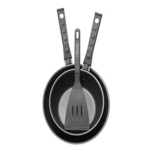 Kit De Frigideiras Antiaderente 16cm E 18cm Com Espátula Nigro
