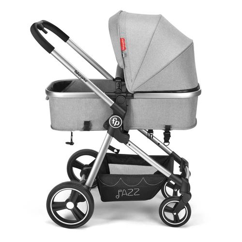 Carrinho de Bebê 2 em 1 Assento Moisés Jazz 0-15kgs Cinza Fisher-Price - BB431