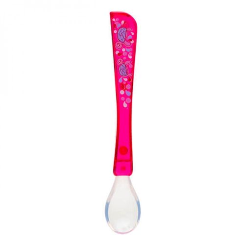 Colher com Ponta ce Silicone Oceano Rosa Lolly