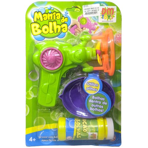 Lançador De Bolhas A Pilha Mania De Bolha Happy Sortido Euroquadros