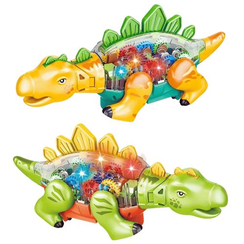 Boneco Coleção Dino Bate E Volta Estegossauro DM Toys