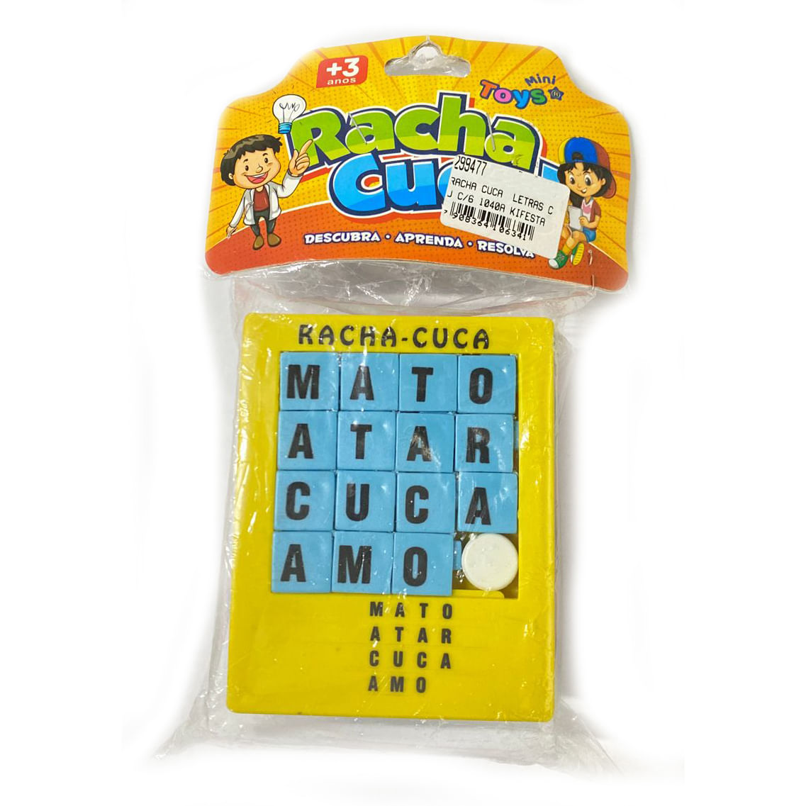Kit 6 Racha Cuca Brinquedo Prenda Lembrancinha Puzzle Numero - R$ 44,97