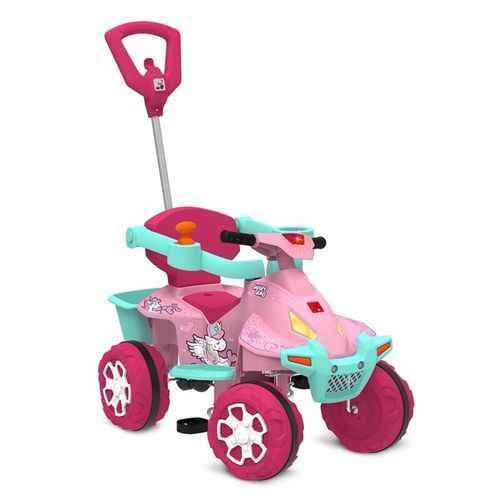 Carrinho de Passeio Quadriciclo Smart Quad Rosa 1220 Bandeirante