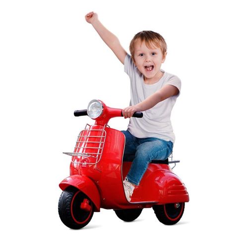 Moto Totokinha Lambreta Elétrica Infantil Vermelha 6v Bandeirante
