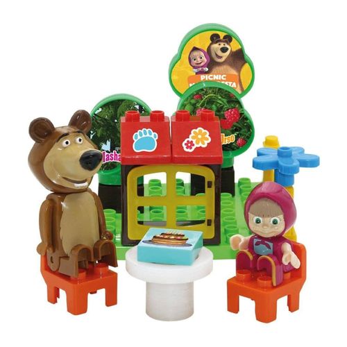 Brinquedo Blocos Masha E O Urso Picnic Na Floresta Monte Líbano