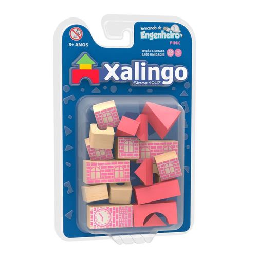 Brincando De Engenheiro 20 Peças Rosa 54676 Xalingo