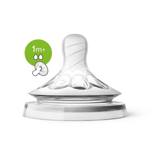 Bico para Mamadeira Pétala N°2 1m  com 2 Unidades SCF042/27 Avent Philips