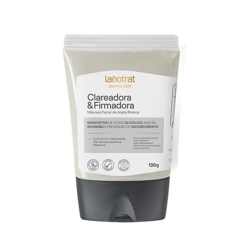 Máscara Facial Clareadora E Firmadora Argila Branca 130g Labotrat