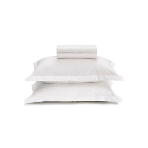 Jogo de Cama Casal 180 Fios Percal 100% Algodão Liss Branco Karsten