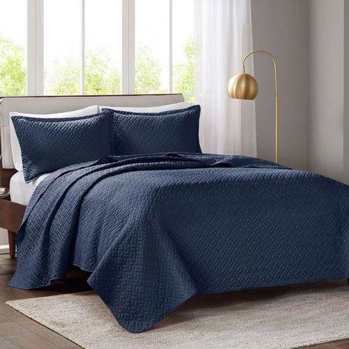 Colcha Siena Attuale Queen 2,40m x 2,60m Marinho Corttex