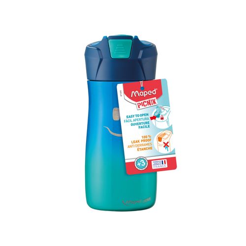 Garrafa De Aço Inox Picnik Kids Azul 430ml Maped