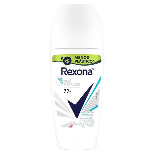 Desodorante Rollon 50ml Feminino Sem Perfume Rexona