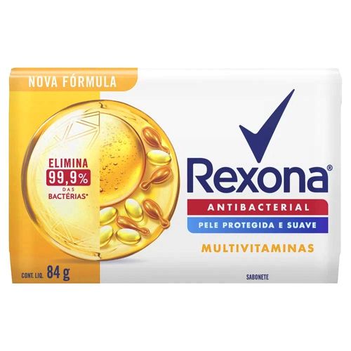 Sabonete Em Barra Antibacterial Multivitaminas 84g Rexona
