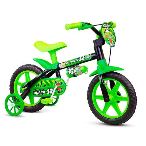 Bicicleta Aro 12 Black Menino Nathor