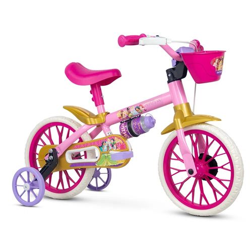 Bicicleta Infantil Princesas Aro 12 Menina Nathor