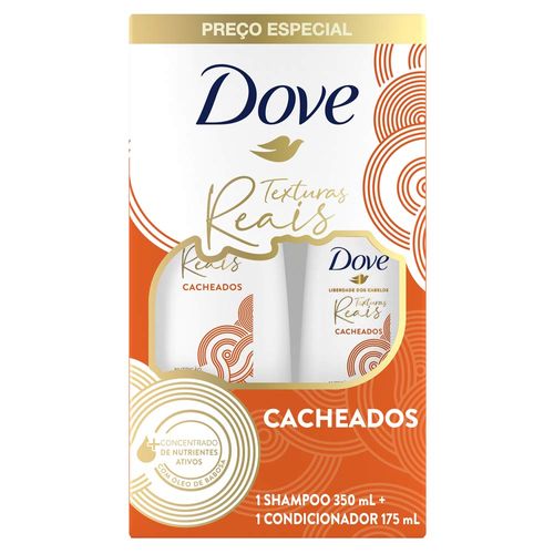 Kit Shampoo 350ml E Condicionador 175ml Textura Reais Cacheados Dove