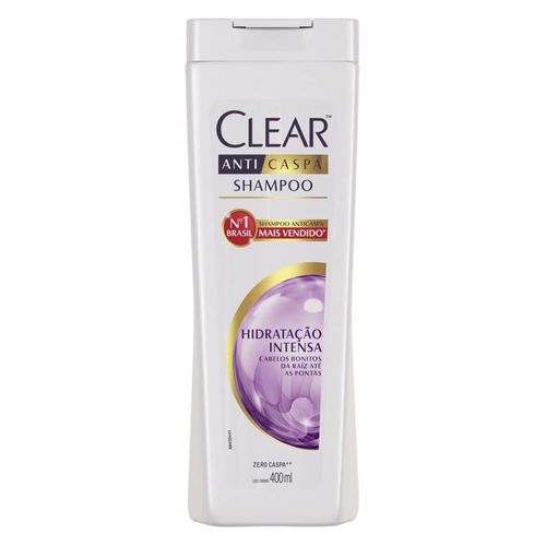 Shampoo Anticaspa 400ml Hidratação Intensa Clear