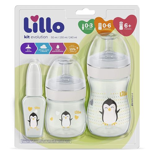 Kit Mamadeira Evolution Branco Lillo