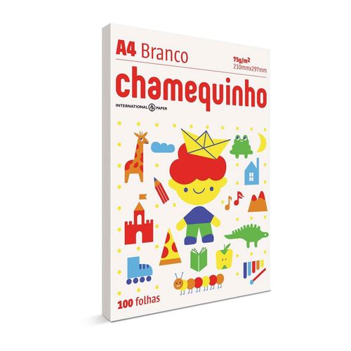 Papel Chamequinho Branco A4 Com 100 Folhas