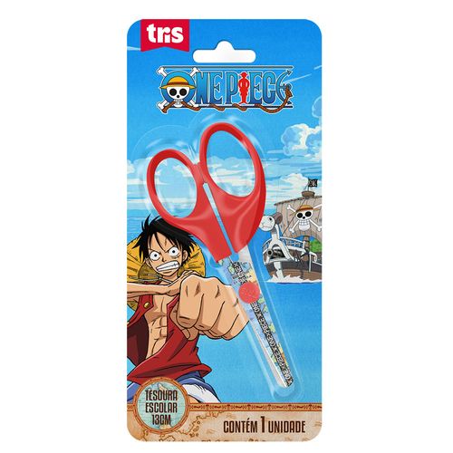 Tesoura Escolar One Piece 13cm Cores Sortidas Tris