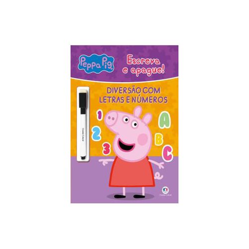Livro Escreva E Apague Peppa Pig Diversão Com Letras E Números Ciranda Cultural